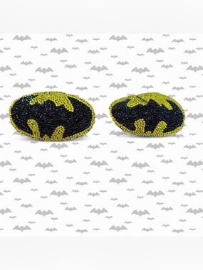 Handmade Custom Black and Yellow Batman DC Logo Burlesque Pasties